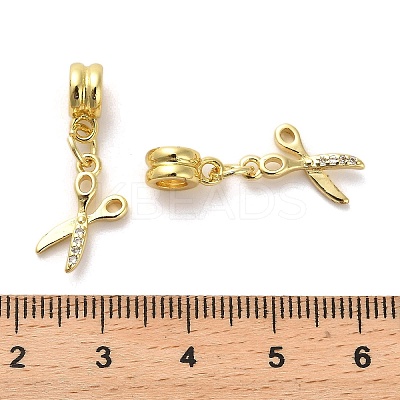 Rack Plating Brass Micro Pave Cubic Zirconia Charms KK-S398-03A-1