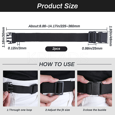 Polyester Elastic Invisible Waist Belt AJEW-WH0348-287-1