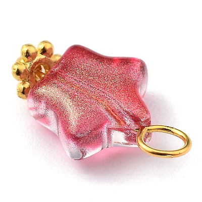 Electroplate Glass Charms PALLOY-JF00463-M-1