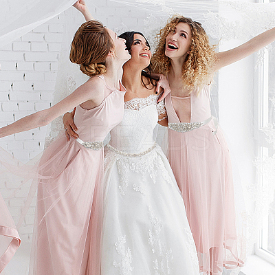 3Pcs 3 Style Crystal Rhinestone Wedding Bridal Belt AJEW-CP0001-67-1