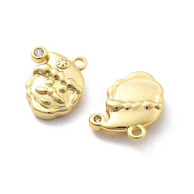 Brass Micro Pave Cubic Zirconia Pendants KK-U049-04G-03-1