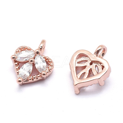 Eco-Friendly Brass Charms KK-P155-34RG-02-NR-1
