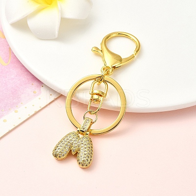 Brass Micro Pave Cubic Zirconia Keychain KEYC-YW00089-13-1