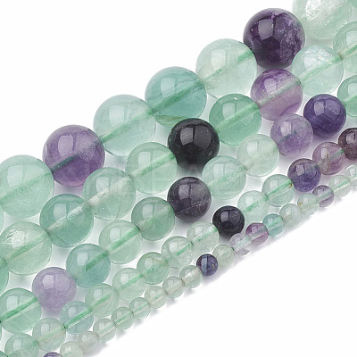 Natural Fluorite Beads Strands X-G-S333-4mm-006-1