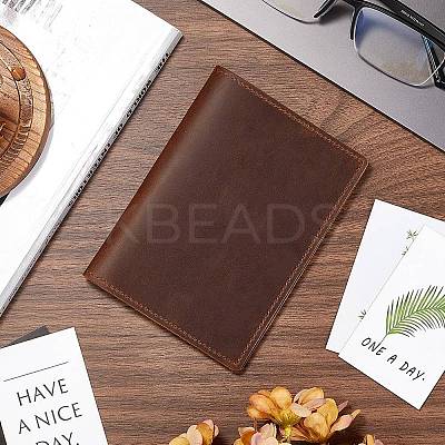 Rectangle Leather Travel Passport Wallet Cover AJEW-WH20007-02B-1