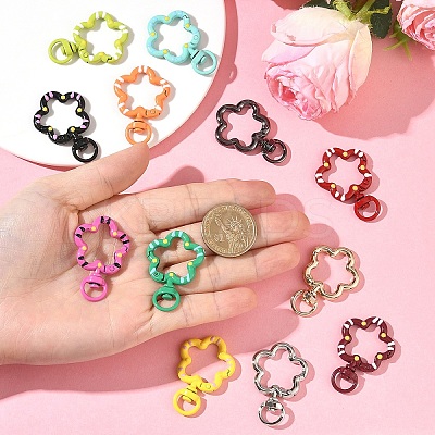 10Pcs Spray Painted Alloy Swivel Snap Clasps FIND-YW0009-38-1