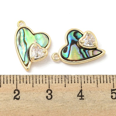 Natural Paua Shell Pendants KK-L211-010G-01-1