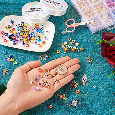 DIY Evil Eye Bracelet Making Kit DIY-TA0004-42-1