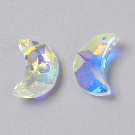 Glass Rhinestone Pendants GLAA-WH0025-52A-1