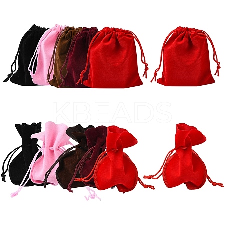 10Pcs 10 Styles Gourd Velvet Bags TP-YW0001-03-1