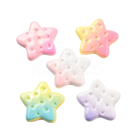 Gradient Color Opaque Resin Imitation Food Decoden Cabochons RESI-S04-05-1