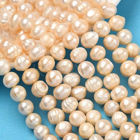 Natural Cultured Freshwater Pearl Beads Strands PEAR-L034-12E-1