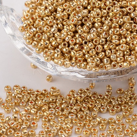 12/0 Electroplate Glass Seed Beads SEED-Q003-01-1