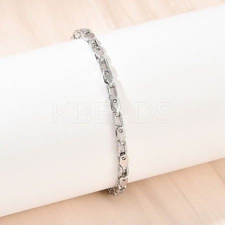 201 Stainless Steel Link Chain Bracelets for Men Women BJEW-B143-03P-1