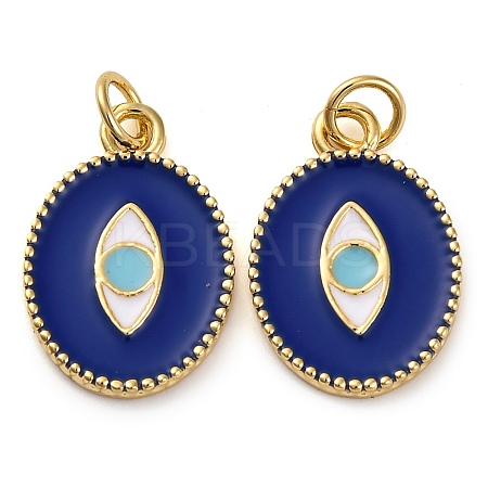 Brass Enamel Pendants KK-K339-08G-01-1