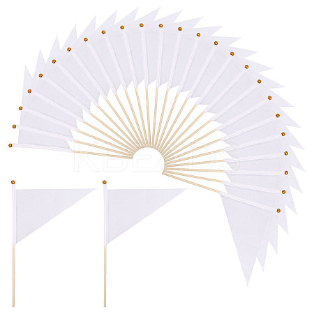 Polyester Flag with Bamboo Handle AJEW-WH0314-926-1