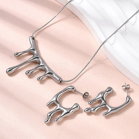 304 Stainless Steel Jewelry Sets SJEW-P007-01P-1
