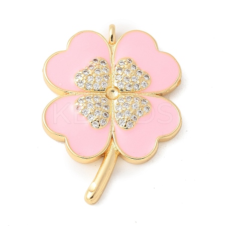 Brass Micro Pave Cubic Zirconia Pendants KK-U053-25G-03-1