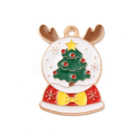 Christmas Theme Alloy Enamel Pendants ENAM-C010-01E-1