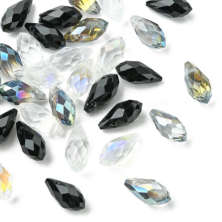 30Pcs 3 Colors Electroplate Glass Faceted Teardrop Beads EGLA-YW0001-86B-1