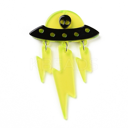Transparent Acrylic Big Pendants LS-OACR-B001-03-1