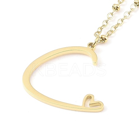 304 Stainless Steel Pendant Necklaces LS-NJEW-H029-02G-C-1