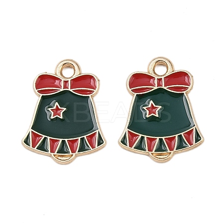 Christmas Alloy Enamel Pendants FIND-I067-02KCG-04A-1