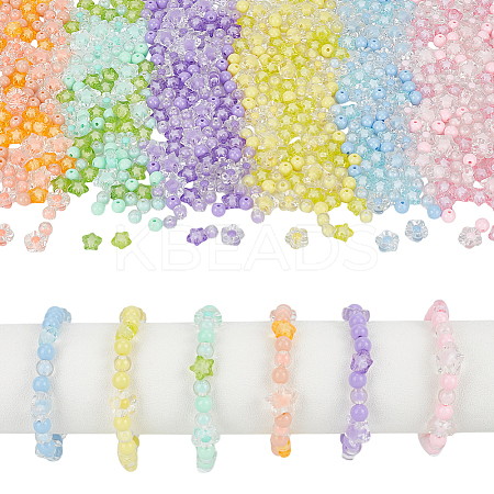 1050Pcs 30 Styles Transparent Acrylic Beads OACR-WR0001-04-1
