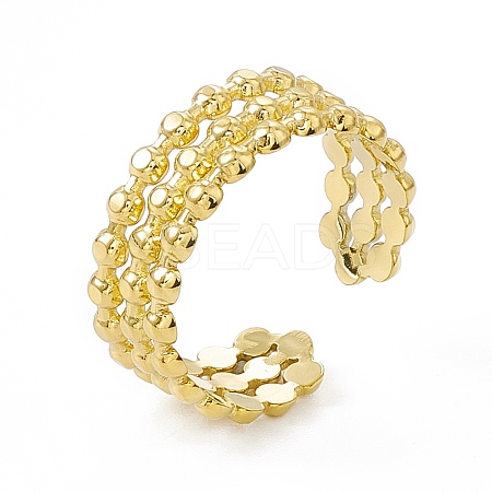 Ion Plating(IP) 304 Stainless Steel Cuff Ring for Women LS-RJEW-C060-18G-1