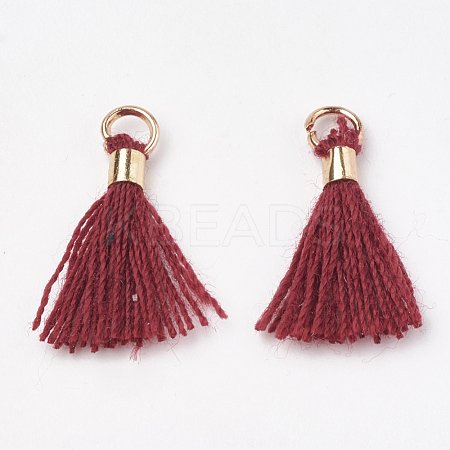Polycotton(Polyester Cotton) Tassel Pendant Decorations FIND-S275-20G-1