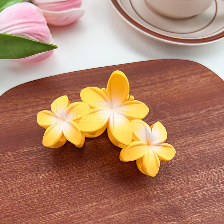 Candy Color Three Flower Plastic Claw Hair Clips PW-WG6FDF6-01-1
