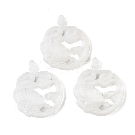 Natural Selenite Carved Medusa Figurines G-G130-04-1