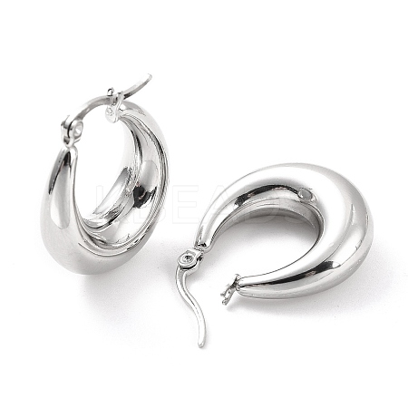 Non-Tarnish 304 Stainless Steel Chunky Hoop Earrings for Women LS-EJEW-F280-06B-P-1