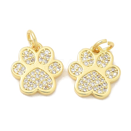 Rack Plating Brass Micro Pave Cubic Zirconia Pendants KK-K293-38G-1