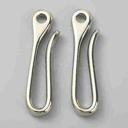 U-Shaped Brass Key Hook Shanckle Clasps KK-WH0054-05P-A-1