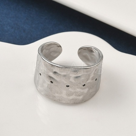 304 Stainless Steel Open Cuff Rings RJEW-A079-01H-P-1