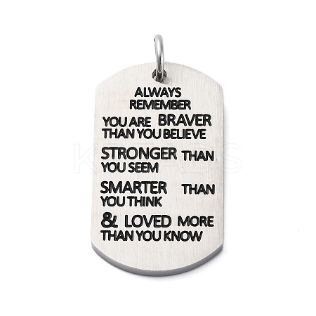 304 Stainless Steel Enamel Pendants STAS-U043-03P-1
