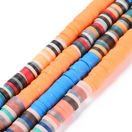 Handmade Polymer Clay Bead Strands CLAY-S096-030A-1