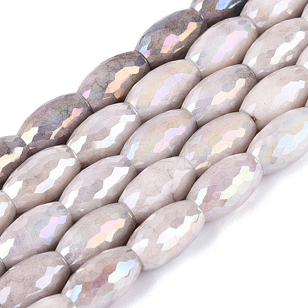 Anti-Tarnish Electroplate Glass Beads Strands EGLA-Q130-02A-02-1