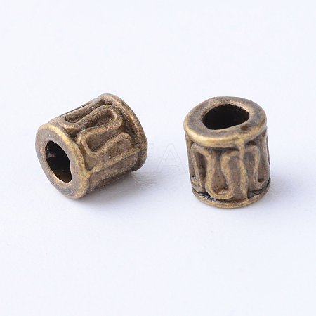 Tibetan Style Alloy Spacer Beads TIBE-Q063-67AB-NR-1