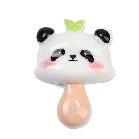 BurlyWood Opaque Panda Resin Cabochons CRES-P037-02D-1