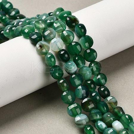 Natural Banded Agate(Dyed & Heated) Beads Strands G-C179-A6mm-22-1
