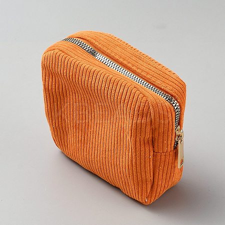 Corduroy Cloth Cosmetic Zipper Bags AJEW-WH20017-50C-1