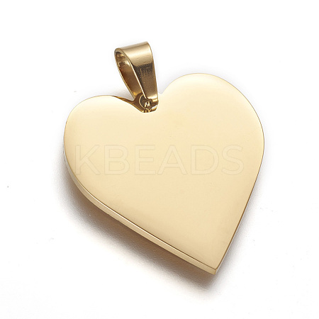 304 Stainless Steel Mirror Polished Finish Stamping Blank Tag Pendants STAS-F214-02G-1
