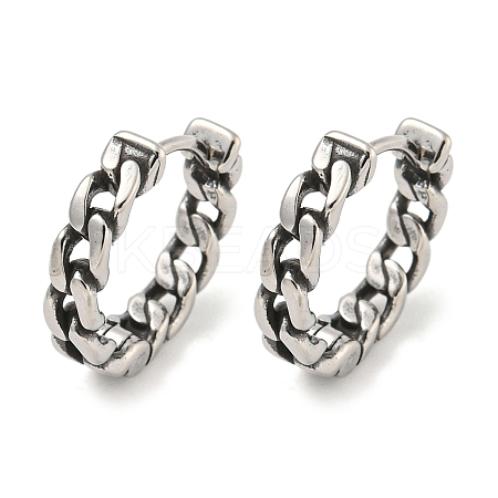 316 Surgical Stainless Steel Hoop Earrings for Women and Men EJEW-D096-15B-AS-1