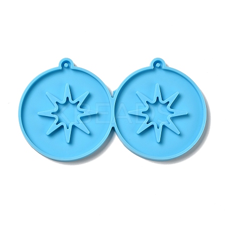 DIY Flat Round with Star Pendant Silicone Molds LS-DIY-I099-14-1
