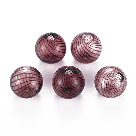 Transparent Handmade Blown Glass Globe Beads GLAA-T012-40B-03-1