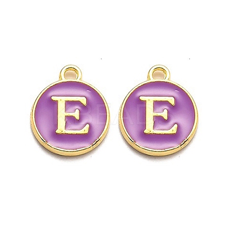 Golden Plated Alloy Enamel Charms LS-ENAM-Q437-12E-1