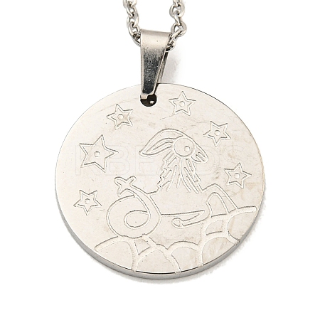 Non-Tarnish Constellation Pendant Necklaces LS-NJEW-S422-04P-10-1