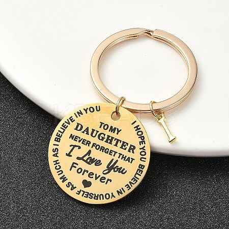 Valentine's Day Brass & 201 Stainless Steel Keychain KEYC-YW00097-09-1
